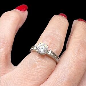 Stainless steel engagement Ring size 6